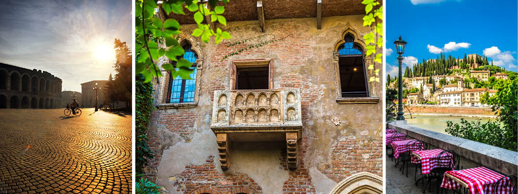 Verona med Julies bermte balkon